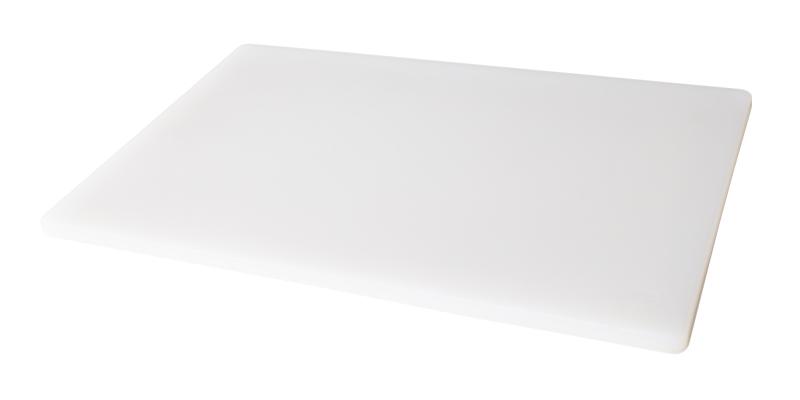 15� x 20� x 1/2� Polyethylene Pre-Cut White Rigid Cutting Board
